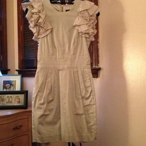 French Connection Ruffle Shoulder Dress