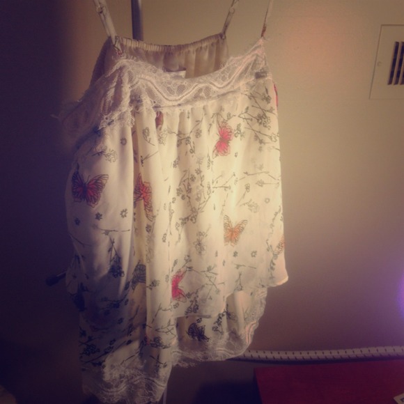 Lauren Conrad two layer butterfly top