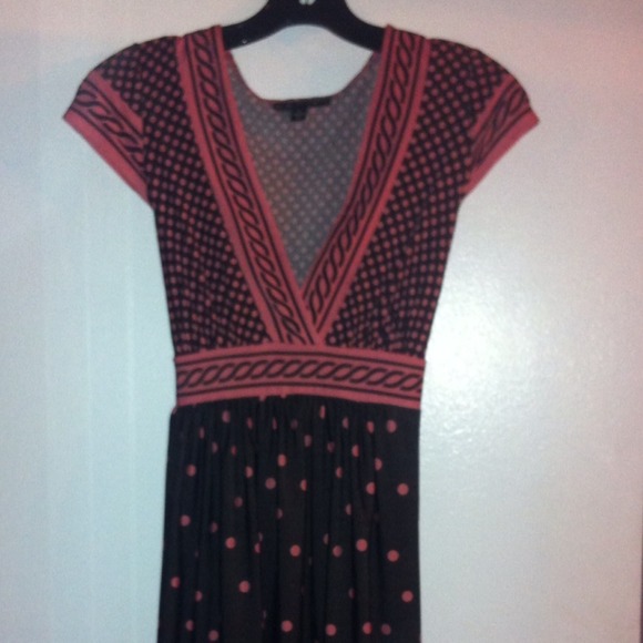 Brown and pink dress