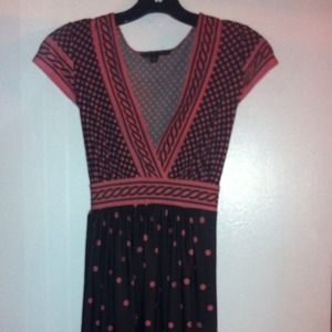 Brown and pink dress