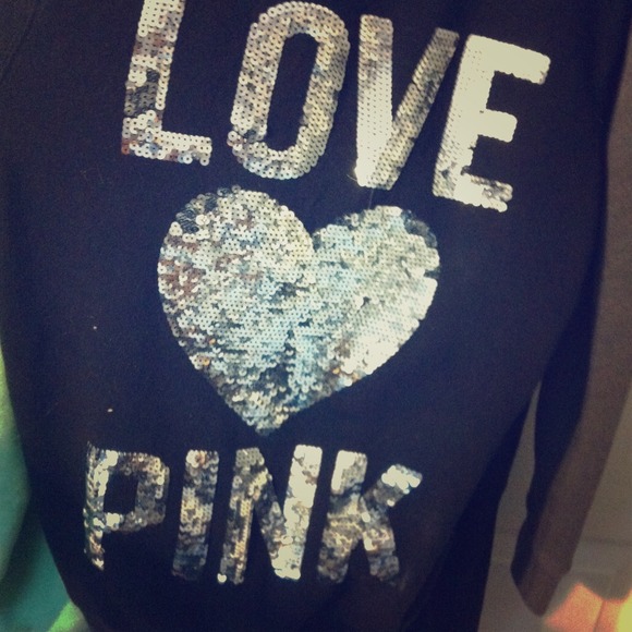 Victoria's secret black & sequin jacket / coat s