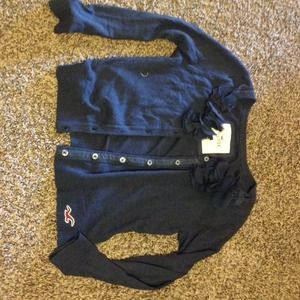 Blue hollister cardigan