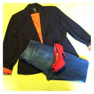 SOLD Black pinstripe blazer