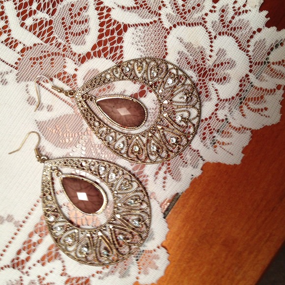 Gold bangle earrings