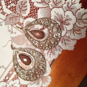 Gold bangle earrings