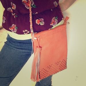 Gorgeous cross body tangerine bag