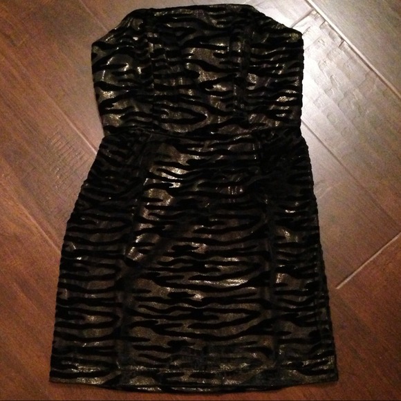 Urban Outfitters "Cö" Animal Print Strapless Dress - Picture 3 of 3