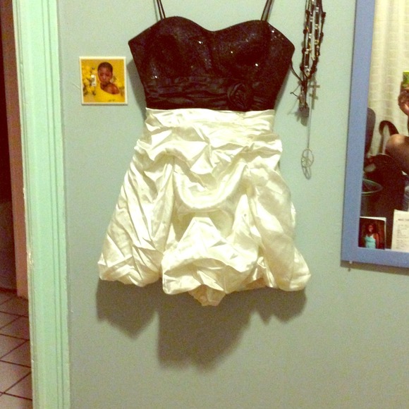 Black & ivory dress
