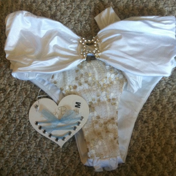SOLD***NWT White Beach Bunny Bikini Bridal!