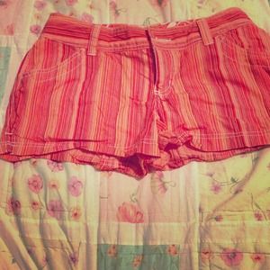 Orange plaid shorts