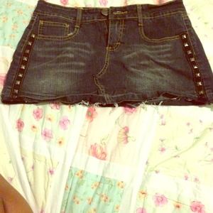 Edgy denim skirt
