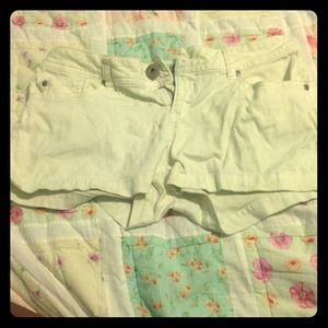 White denim shorts