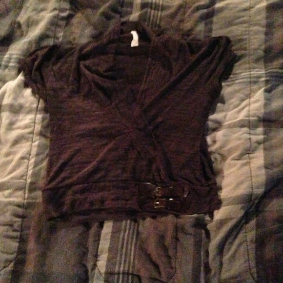 Brown half top