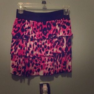 Hot Pink cheetah skirt