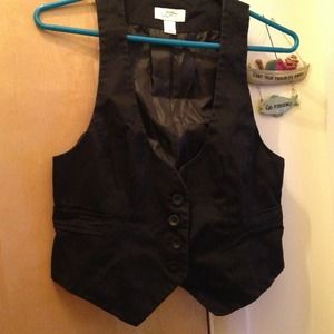 Black dress vest