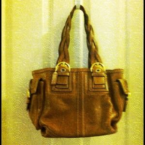 🌺🌺👜Authentic Coach Brown Leather Tote🌺🌺👜