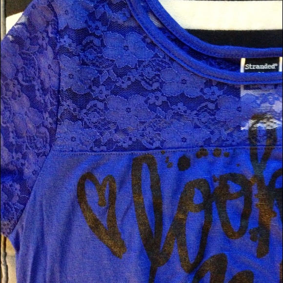 Blue laced graphic tee - Picture 3 of 3