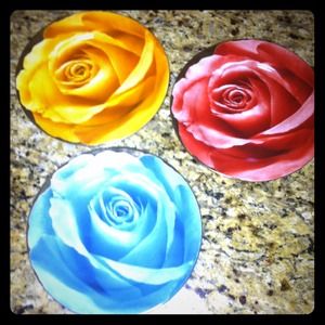 Perfect for the spring!!! Brand new rosy plates.