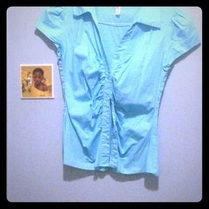 Baby blue button down