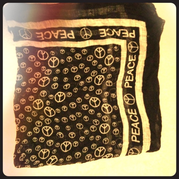 Black peace scarf