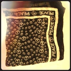 Black peace scarf