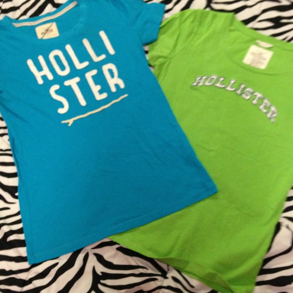 2 EXCELLENT condition HOLLSITER tees *Size- (L)