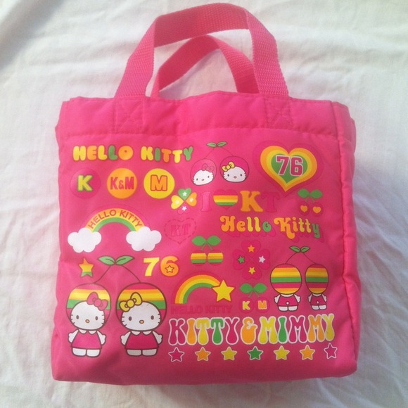 Pink Nylon Hello Kitty Tote