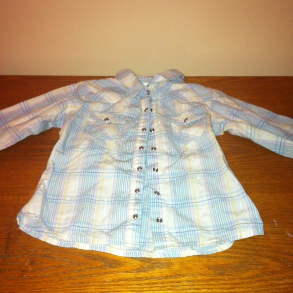 Baby blue & white stripped long sleeve