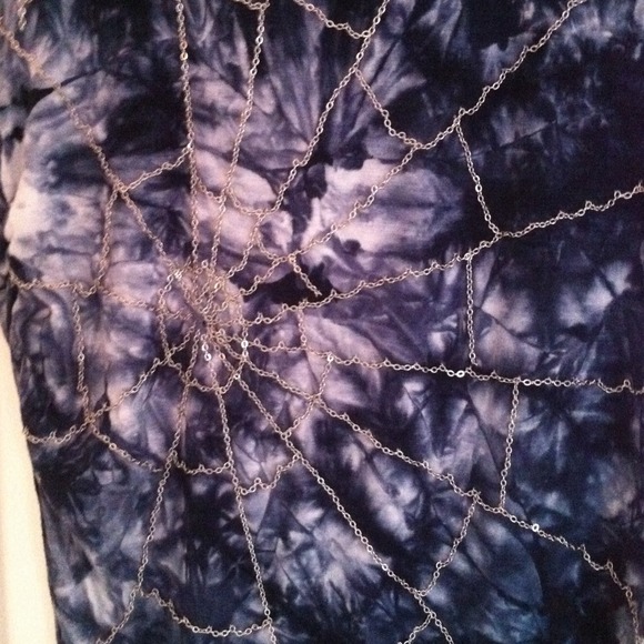 Blue tie-die web dress - Picture 2 of 2