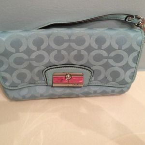 Blue COACH Clutch