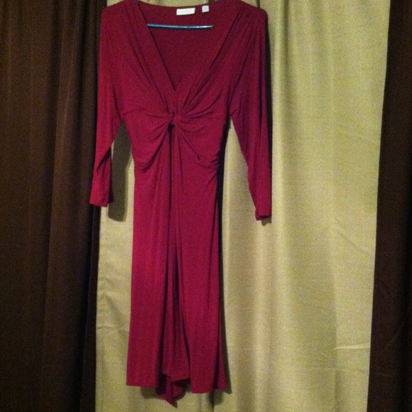 Magenta knotted dress