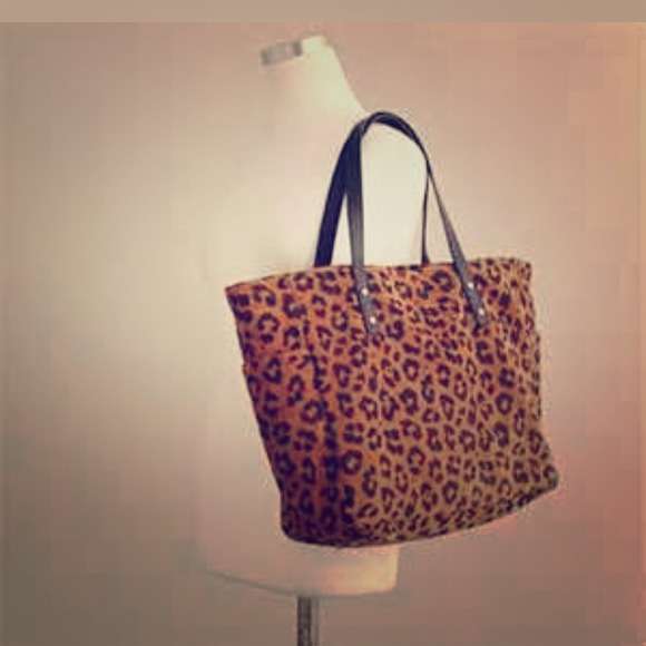 SOLD in bundle! J. Crew leopard tote in suede.