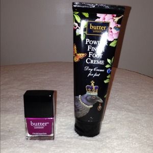 Butter nail polish and mat finish foot cream