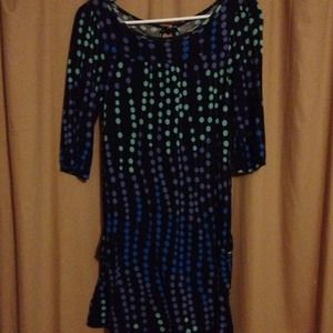 Blue polka dot dress