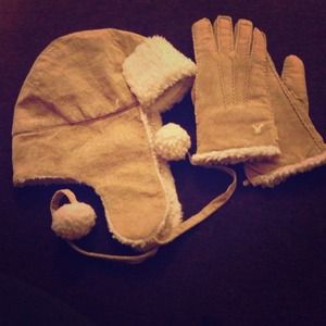 ⭐Sold⭐American Eagle Hat/Gloves