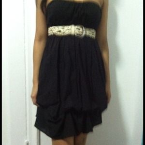 Black strapless dress small.