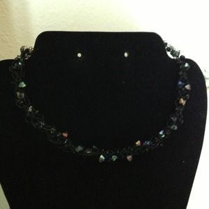Black new handcrafted necklace.
