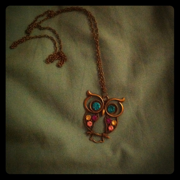 Antique owl necklace