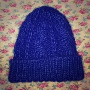 Blue/Violet soft knit beanie