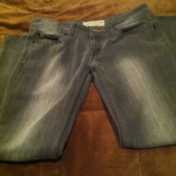 Faded Flare Leg  Grey Jeans - Picture 2 of 4