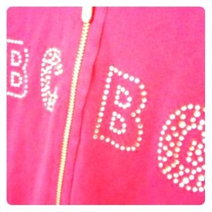 BCBG Pink zip up hood/jacket