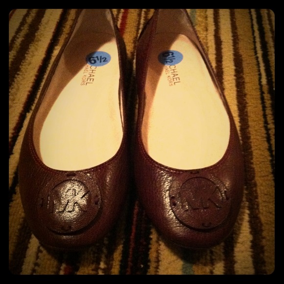Michael Kors Shoes - Michael Kors brown leather logo flat. New!