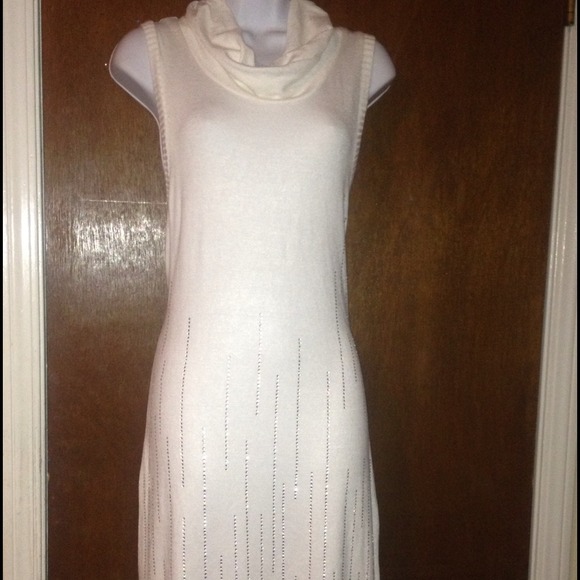 🚫Sold🚫Cream Studded Sweater Dress