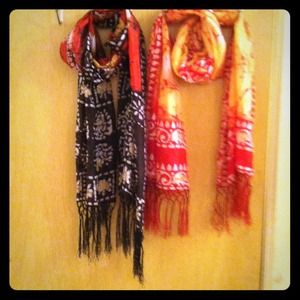 2 100% silk scarfs