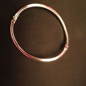 Sterling Silver and diamond wave bracelet