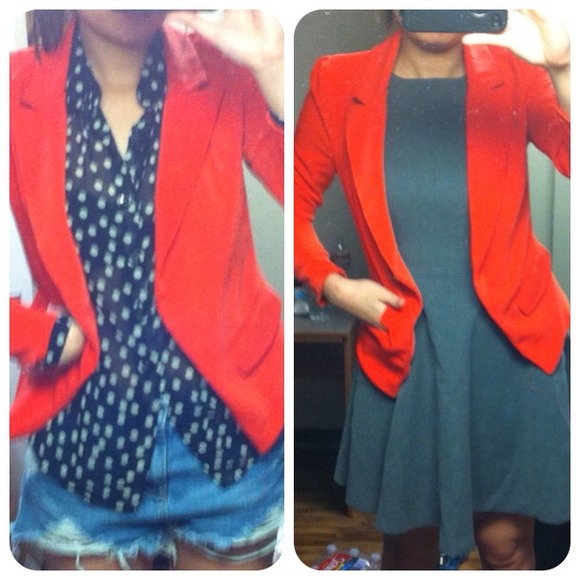Orange blazer