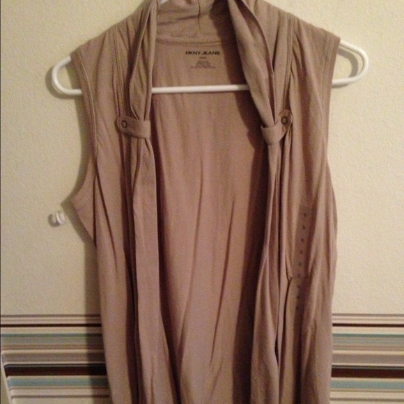 DKNY Sleeveless Cardigan