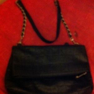 All black chain purse