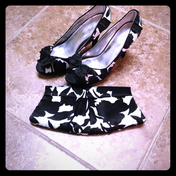 Michael Angelo heels & clutch from David's Bridal