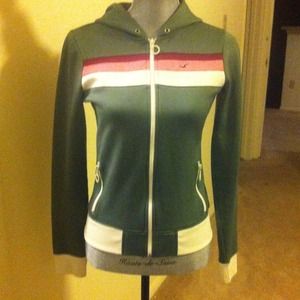 Hollister track jacket green